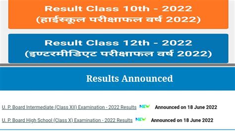 sarkari result up board result 2022